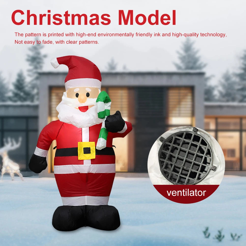 LED Inflatable Cute Air Blown Up  Festival Theme Christmas Dolls Decor Decorative Cartoon  for Xmas Garden Party Decor