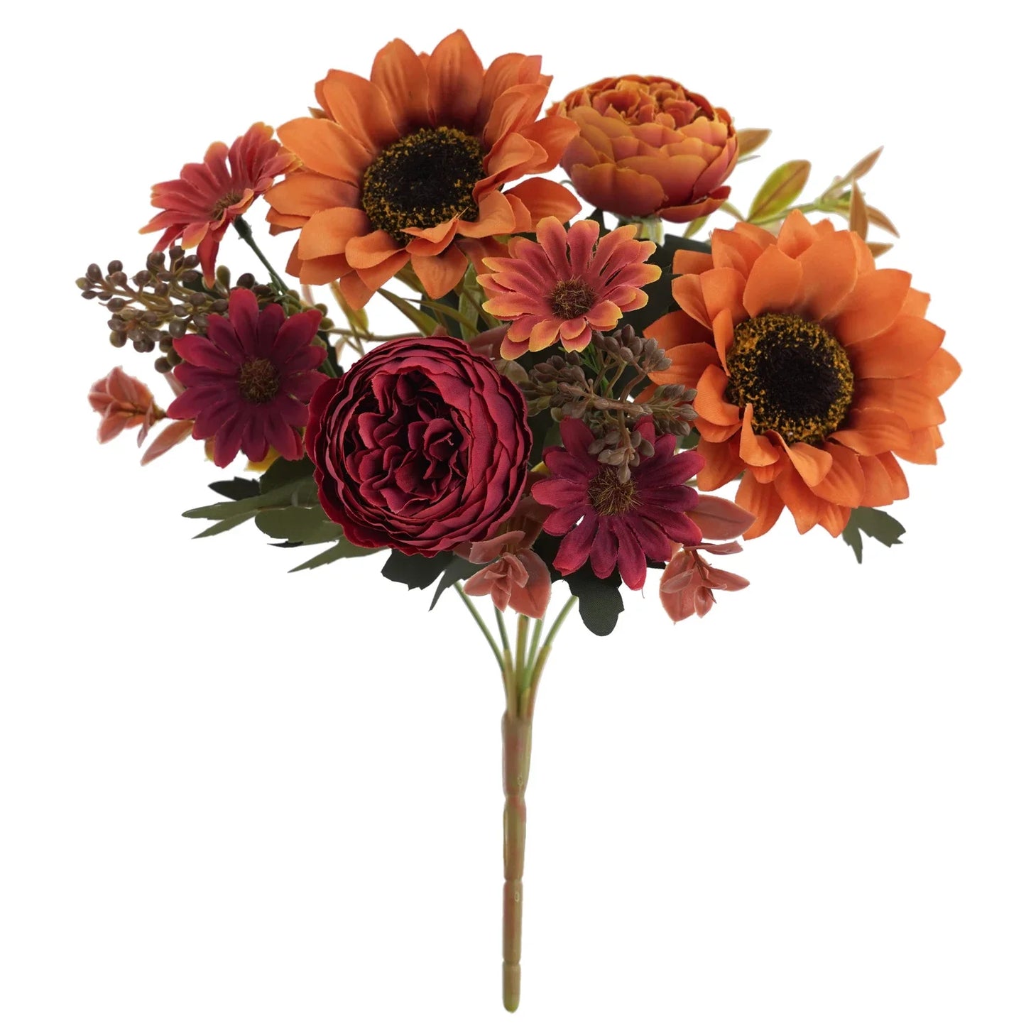 1/4Pcs Sunflowers peony Artificial Flowers Fall Summer Decor, Fake Fall Flowers Silk Faux Sunflower Bouquet Vines room decor