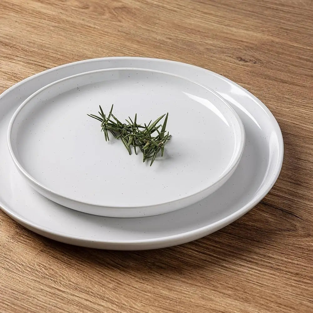 Ceramic Dinnerware Set For 4, 12Pcs Stoneware Plates And Bowls Sets, Handmade Chip And Scratch Resistant Dishes Set, Dishwasher