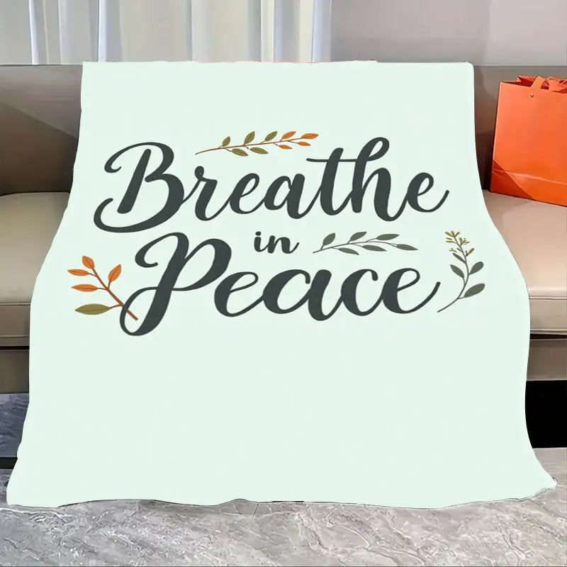 1pc Flannel Blanket Autumn Floral Print Throw Blanket for Cozy Home Decor