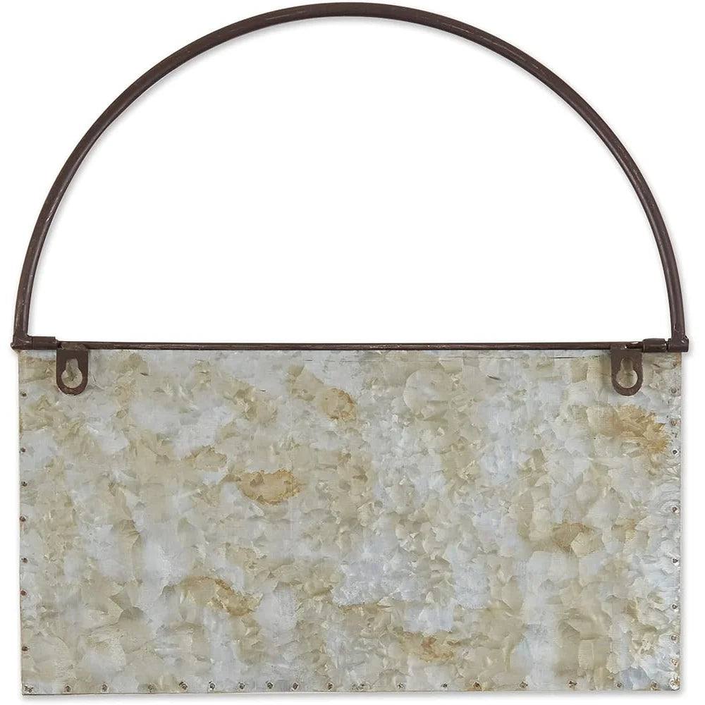 Galvanized Wall Hanging Planter Rectangle Durable Iron Holder Garden Patio Sunroom Rustic Farmhouse Home Decor