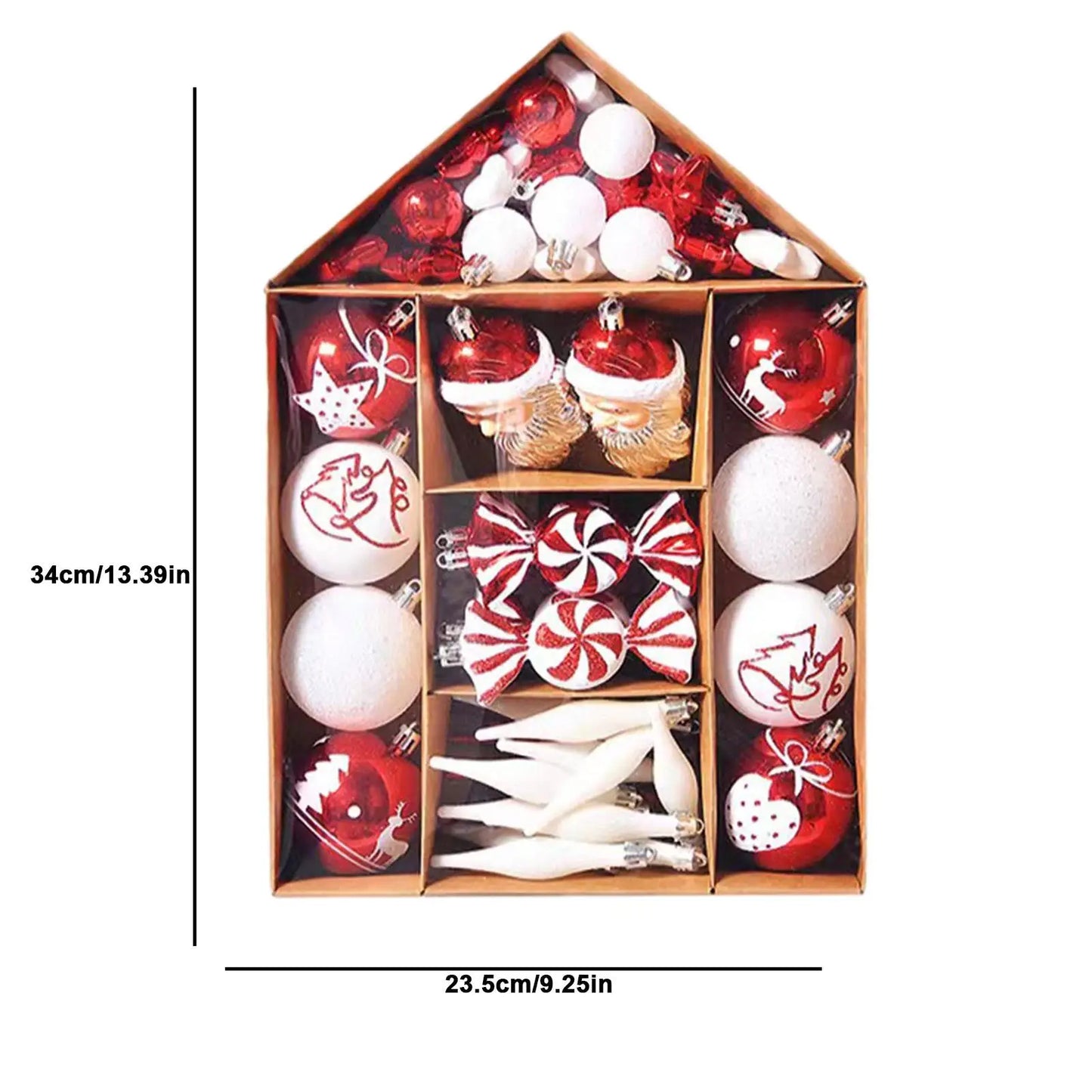 Christmas Tree Balls Hanging 25pcs Christmas Ball Ornaments Glittering Christmas Baubles PVC White Gold Ball Decorations Set