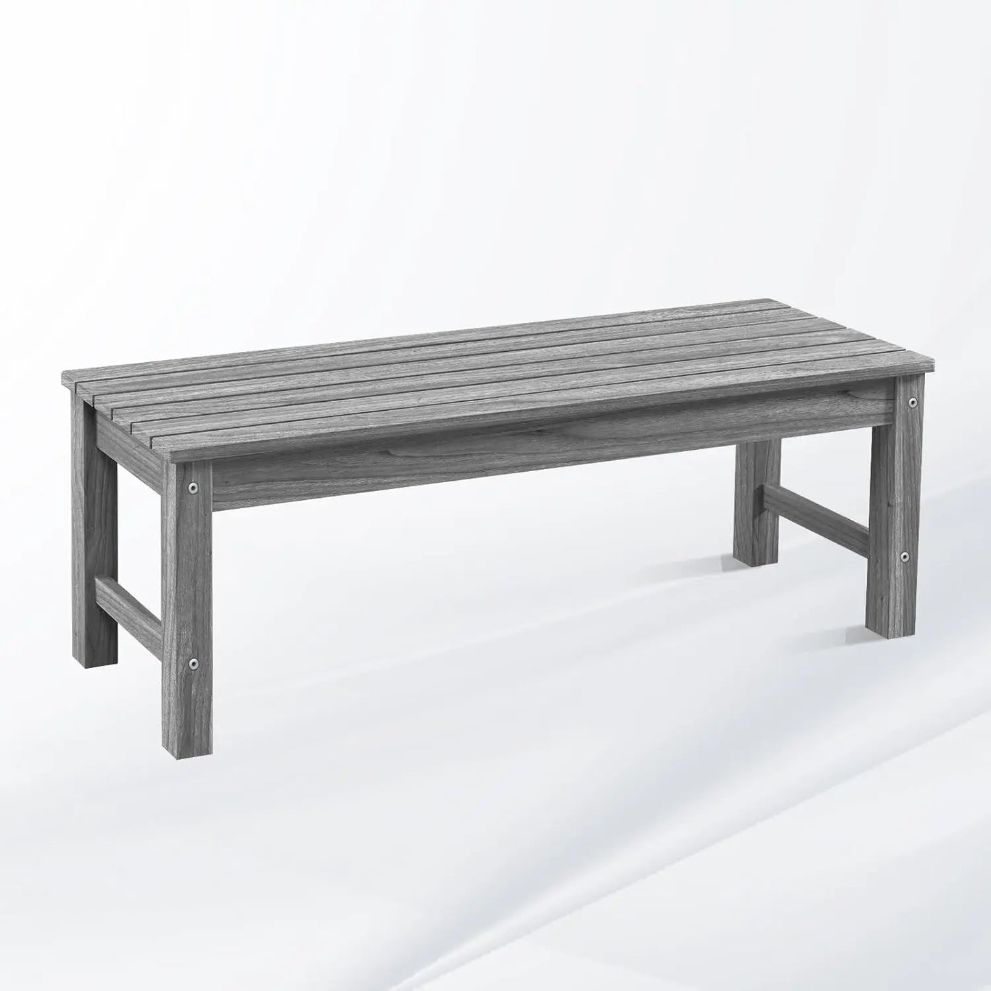 Outdoor Bench, Two Person Poly Lumber Porch Bench, Weatherproof Garden Bench That Never Rot and Fade