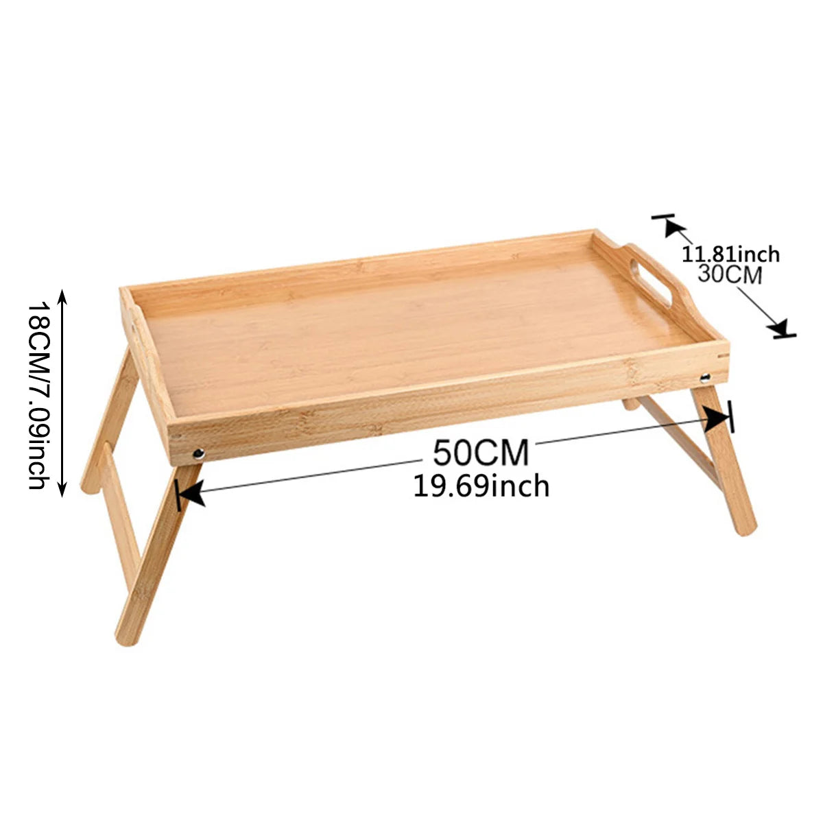 Bamboo Mini Dining-table Folding Table Multifunction Breakfast Dessert Tray For Bed Desk Household Living Room Bedroom Supplies