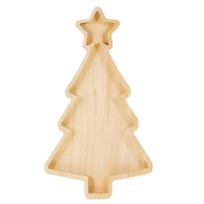 Christmas Tree Shaped Wooden Tray Tree Shaped Charcuterie Serving Boards Christmas Theme Wood Platters Suitable For Appetizers