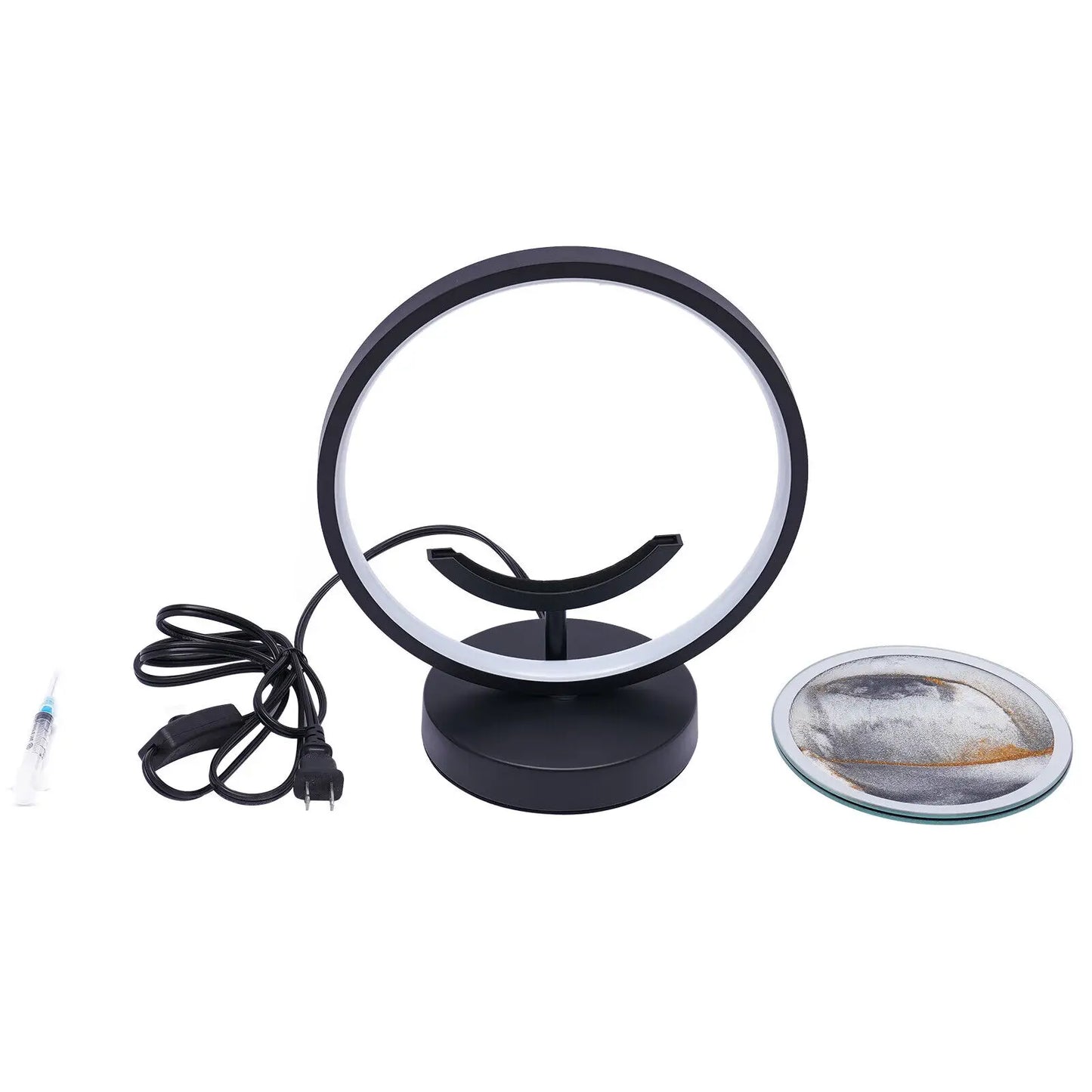 3D Round LED Moving Sand Art Picture Lamp Desktop Sandscape Home Decor
