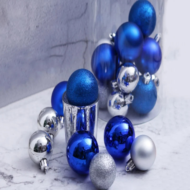24Pcs/set Christmas Ball Ornaments Christmas Tree Hanging Pendants Home Party Decor 2024 Navidad Natal New Year Gift