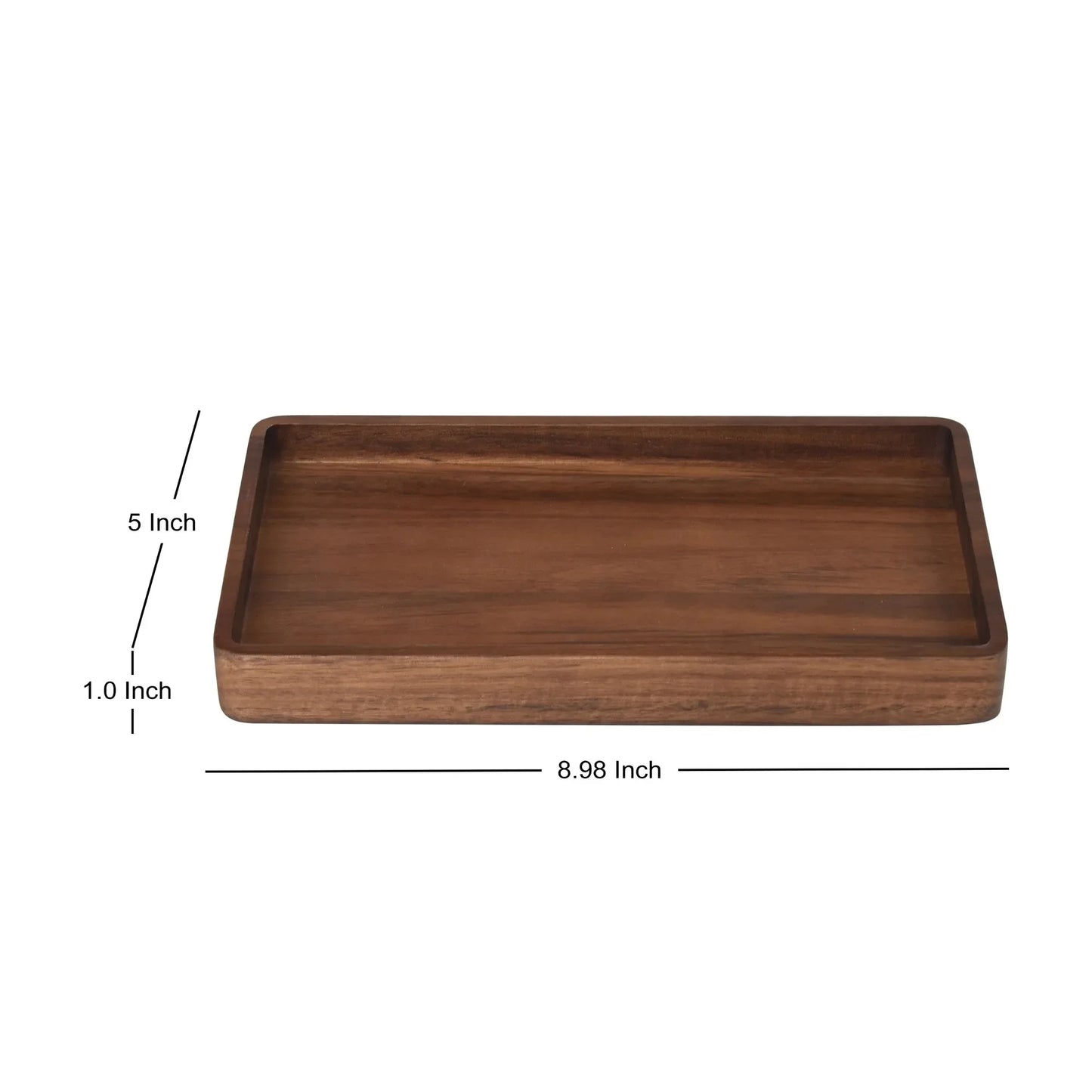 Better Homes & Gardens Acacia Wood Tray Organizer, Walnut