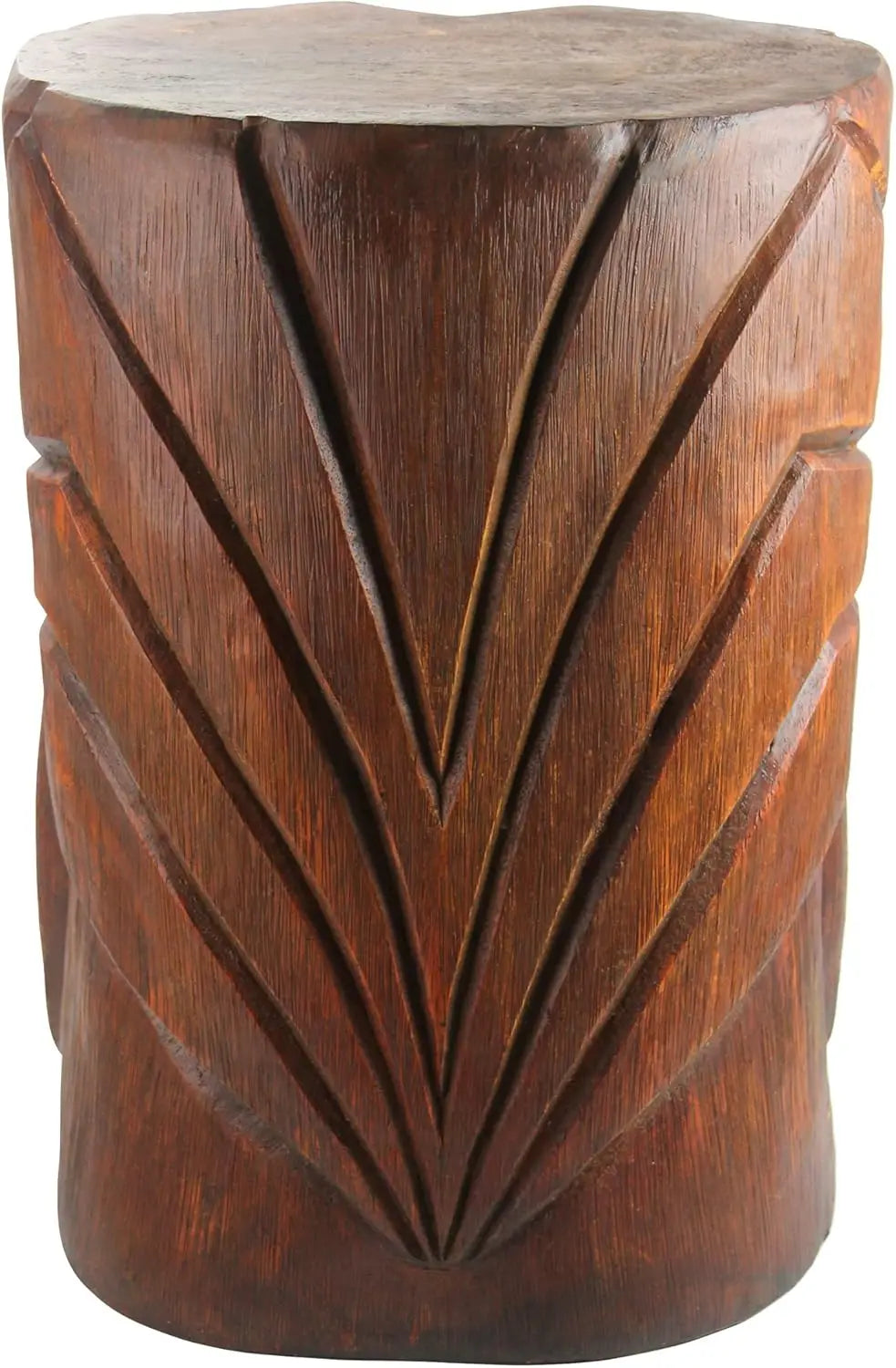 Design Toscano Grand Tiki Face Kanaloa Teeth Indoor/Outdoor Side Table Statue, Patio, Bar, Den, 20 inch tall, Cast Stone Resin,