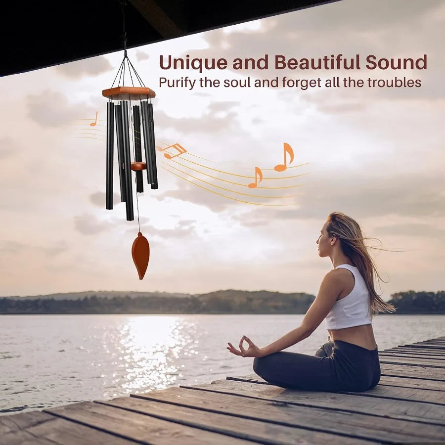 38 Sympathy Wind Chimes for Outside Deep Tone Memorial Loss of a Loved Large Wind Chimes with 6 Thicken Tubes Hook Outdoor Souv