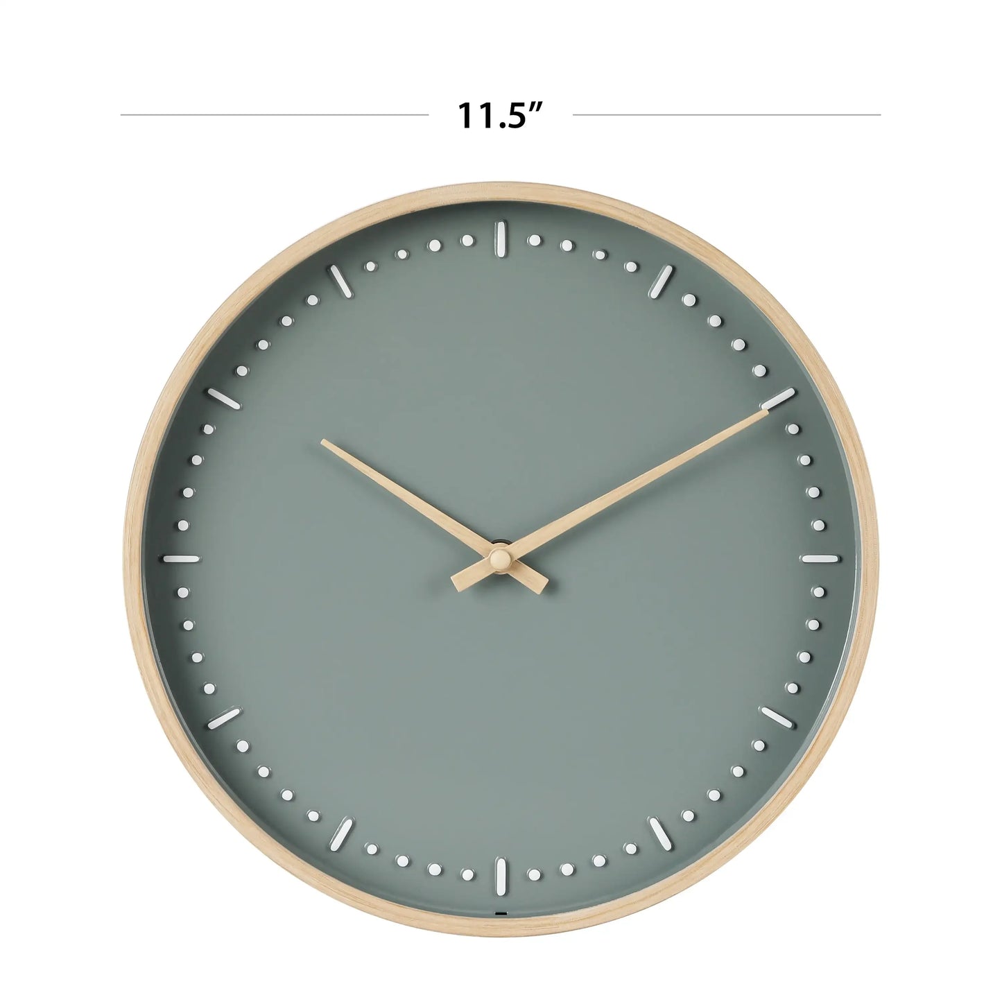Modern Abstract Wall Art Clock - 11.5 Inch Oversized Canvas Print, Silent Sweep, Contemporary Home Office Decor