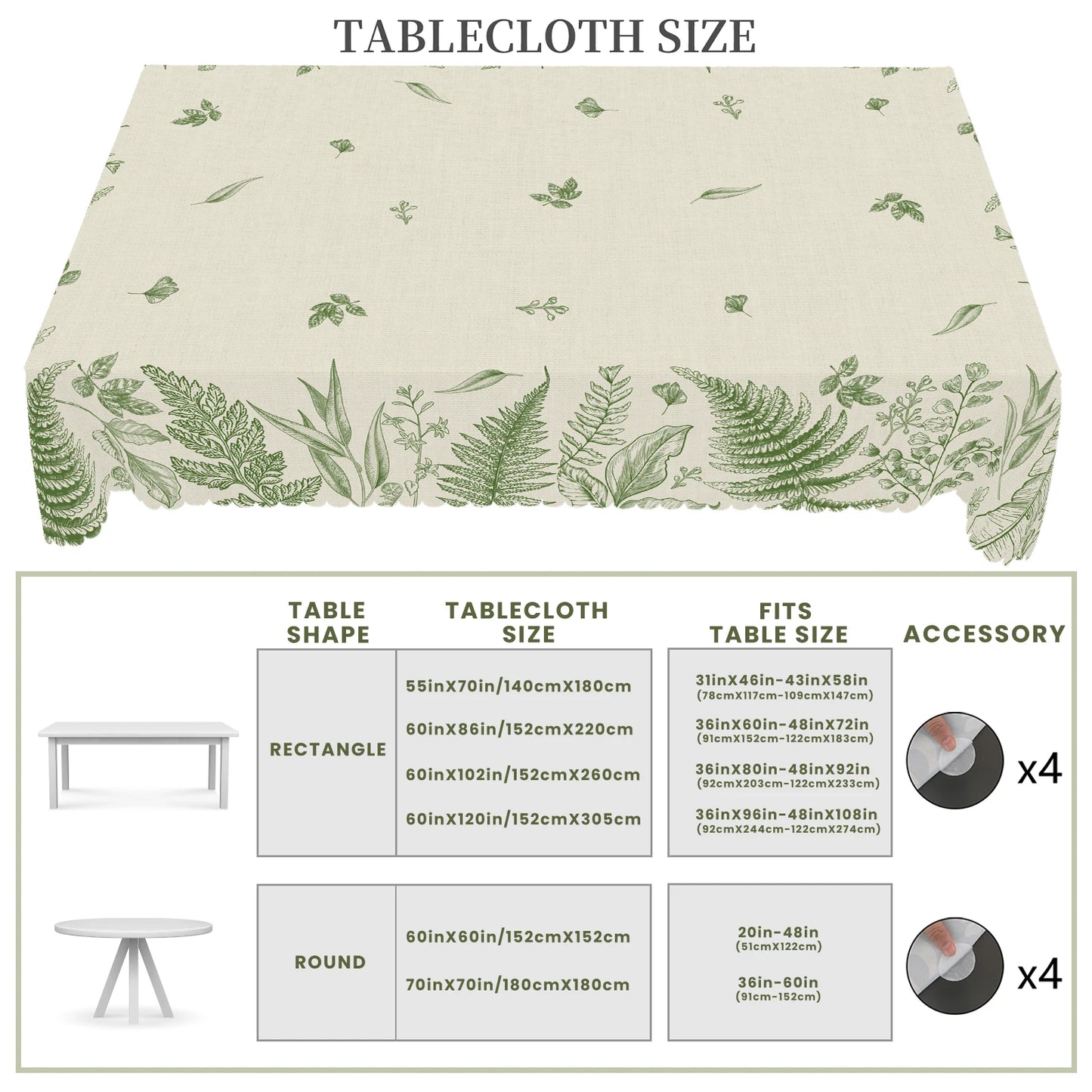 1PC Floral Round Square Tablecloth Waterproof Retro Rose Design Spring Summer Home Kitchen Picnic Gift