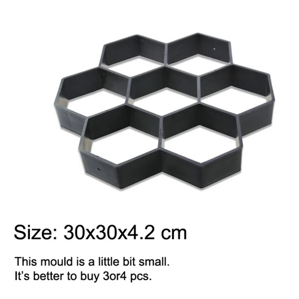 7 Grid Garden Pavement Mold DIY Manually Paving Cement Mould PP Resin Material for Home Garden Yard Resuable Tool