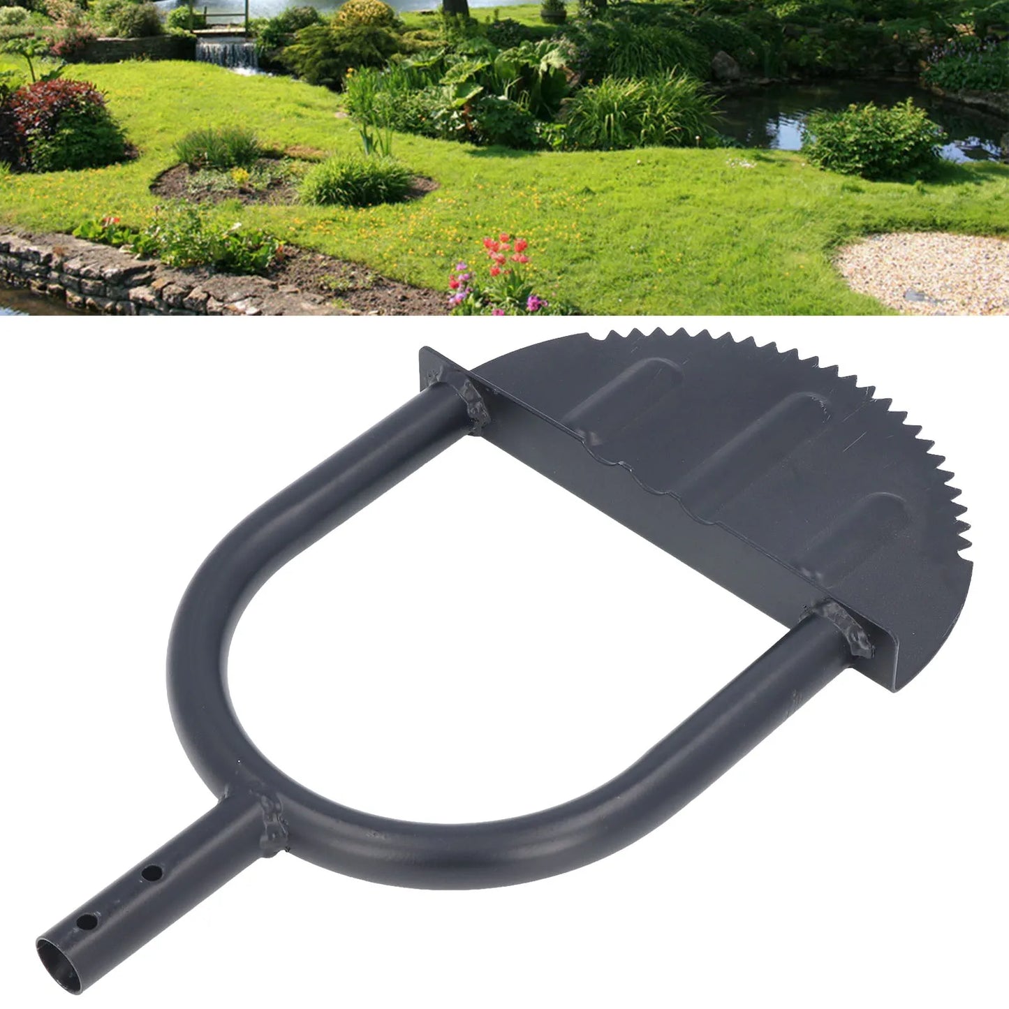 Half Moon Lawn Edger High Hardness Simple Cleansing Carbon Steel Manual Trimming Shovel for Garden Manual Trimming Shovel