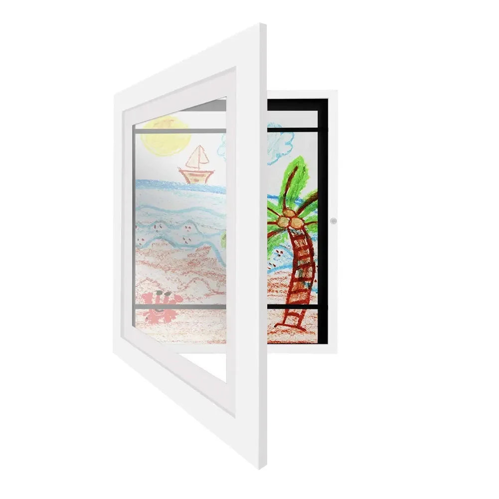 Artwork Picture Frame Easy Change Artwork Display Storage Frames Front Opening 5.9x4.3 Inner Frame for Schoolwork Home Or Office