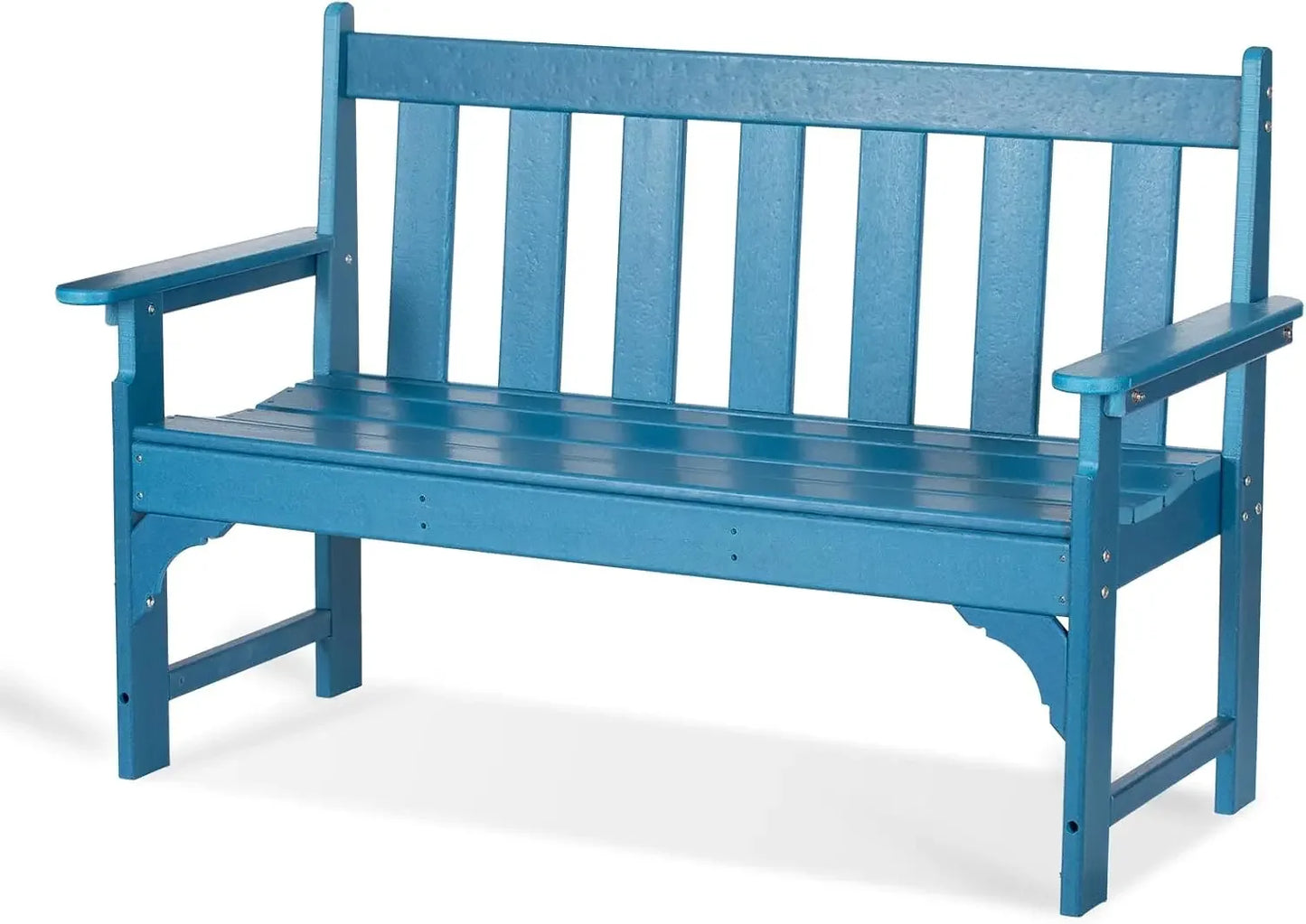 Outdoor Bench, HDPE All Weather Patio Bench Load up to 800 Lbs, 2-Person Garden Bench Rot-Proof Fade Proof for Patio, Porch
