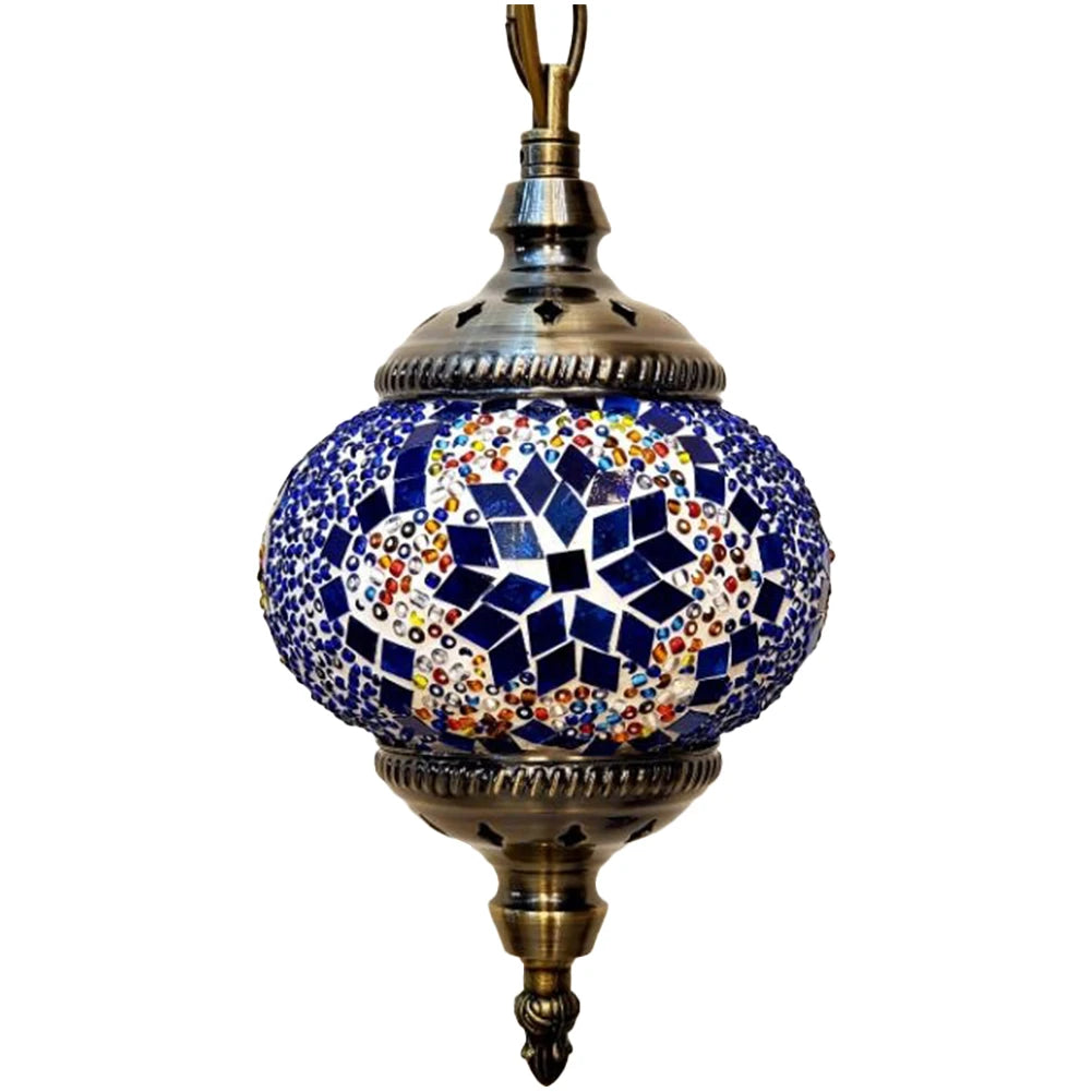Turkish Retro Lighting E27 Bar Restaurant Mediterranean Pendant Light Restaurant Club Single Head Chandelier for Bar Home Hotel