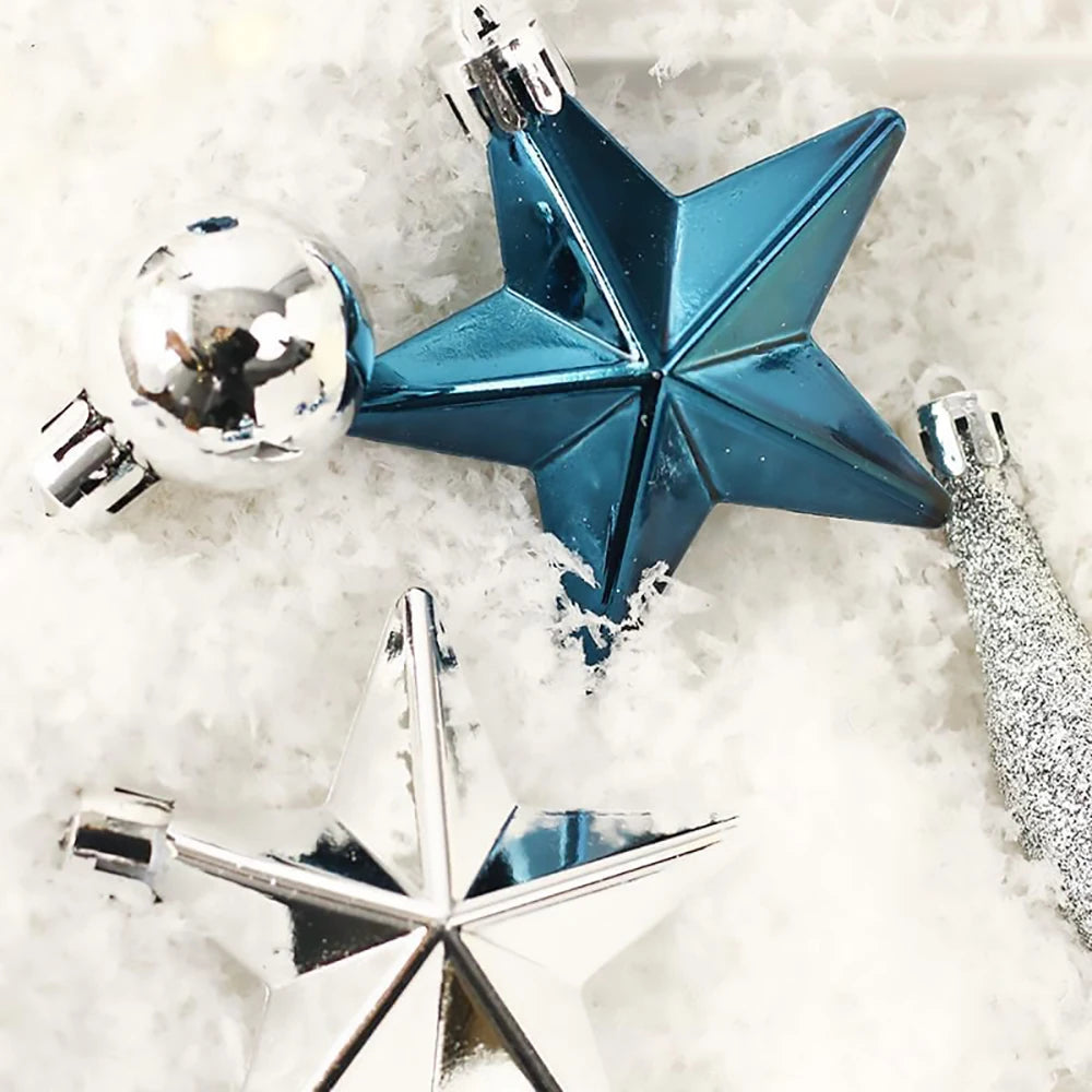 70Ct Christmas Ball Ornaments Set, 68 Pcs Shatterproof Tree Hanging Ornaments&Merry Christmas Sign&Top Tree Toppers, Xmas Decor