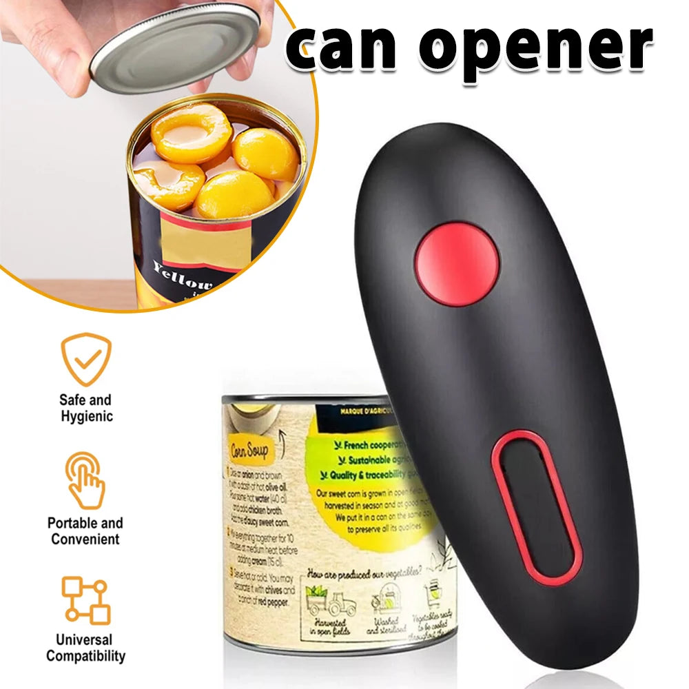 Electric Can Opener Mini One Touch Automatic Smooth Edges Jar Can Tin Touch No Sharp Edges Handheld Jar Openers Kitchen Bar Tool