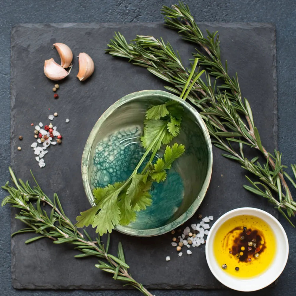 Handmade Pottery Herb Stripper Bowl Different Round Hole Sizes Pottery Herb Stripper Peeling Cup for Vegetable Leaf Removing