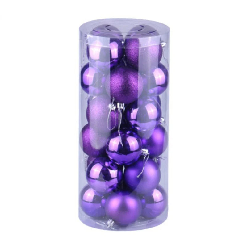 24Pcs/set Christmas Ball Ornaments Christmas Tree Hanging Pendants Home Party Decor 2024 Navidad Natal New Year Gift