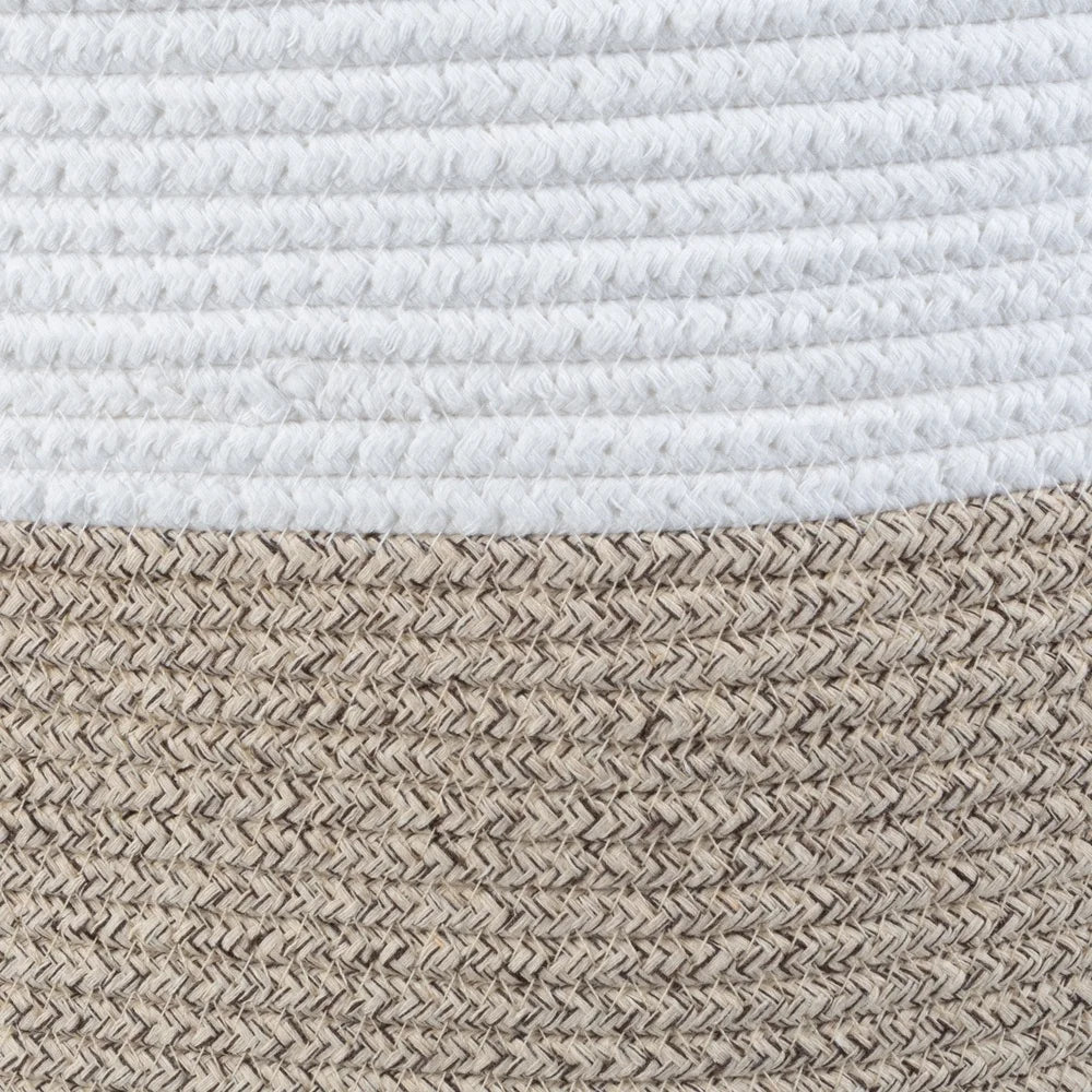 Extra-Large Cotton Rope Storage Basket Laundry Toys Blankets Home Organization Decorative Bins with Handles Machine Washable