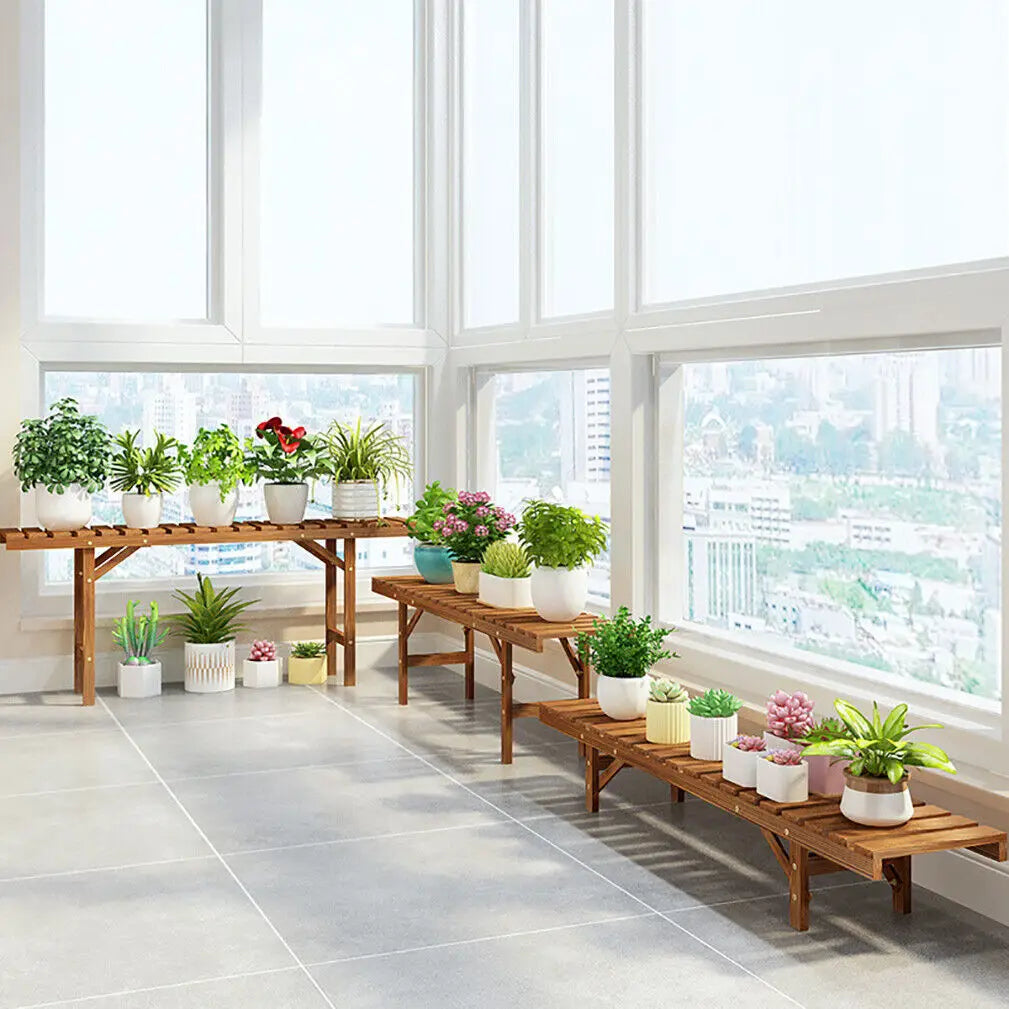 3 Tiered Plant Stand Step Indoor Outdoor Plant Pot Stand Corner Plant Shelves Flower Pot Holder for Patio Garden Balcony