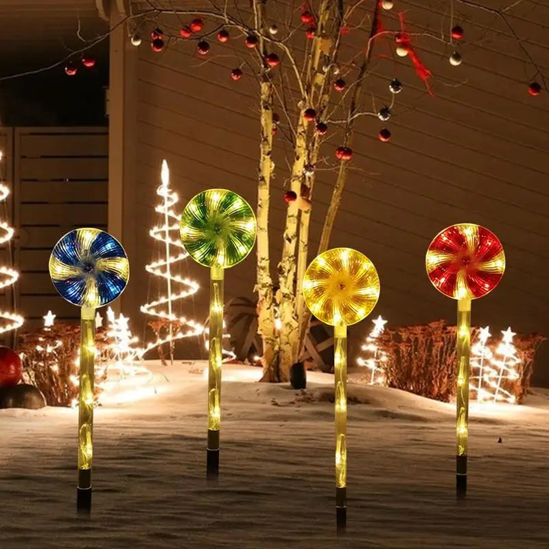 Solar Garden Lights Lollipop Christmas Decoration Waterproof Solar LED Light Outdoor Lamp Lawn Landscape LED Solar Lighting