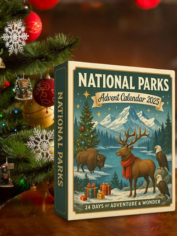 National Parks Advent Calendar 2025 Christmas Tree Ornaments Xmas Countdown Calendar Gift for Explorers and Nature Enthusiasts