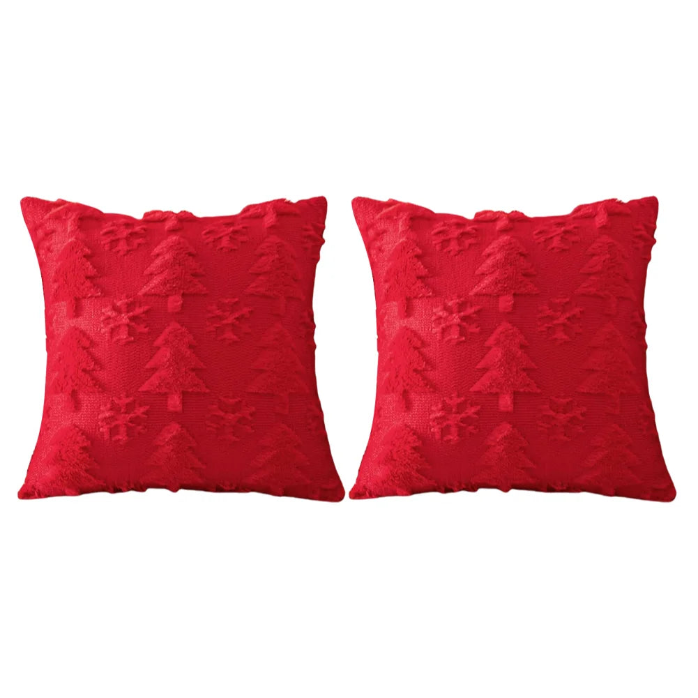 1/2/3PCS Christmas Decorative Cushion Cover Home New Year Room Sofa Throw Pillow Cover Xmas Tree Snowflake Printed Pillowcase