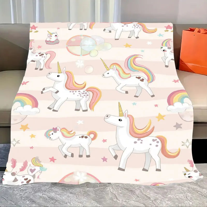 1pc Flannel Blanket Autumn Floral Print Throw Blanket for Cozy Home Decor