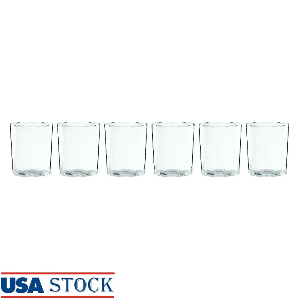Stackable Clear Tall Glasses Set of 6 Durable Dishwasher Safe Ergonomic Design Suitable Beverages Entertaining Everyday Use