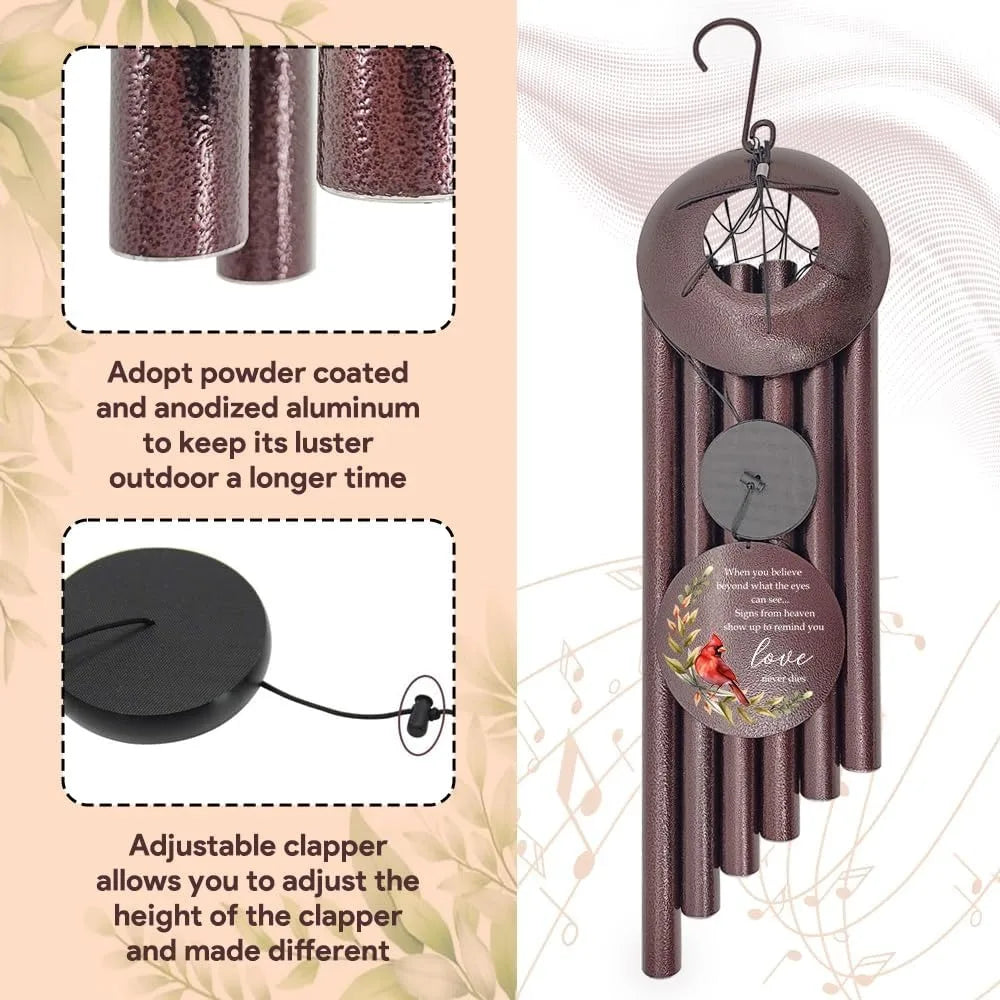 Customized Memorial Wind Chimes - Honoring Loved Ones with Personalized Gifts for Loss of Father, Mother, Brother, Friend