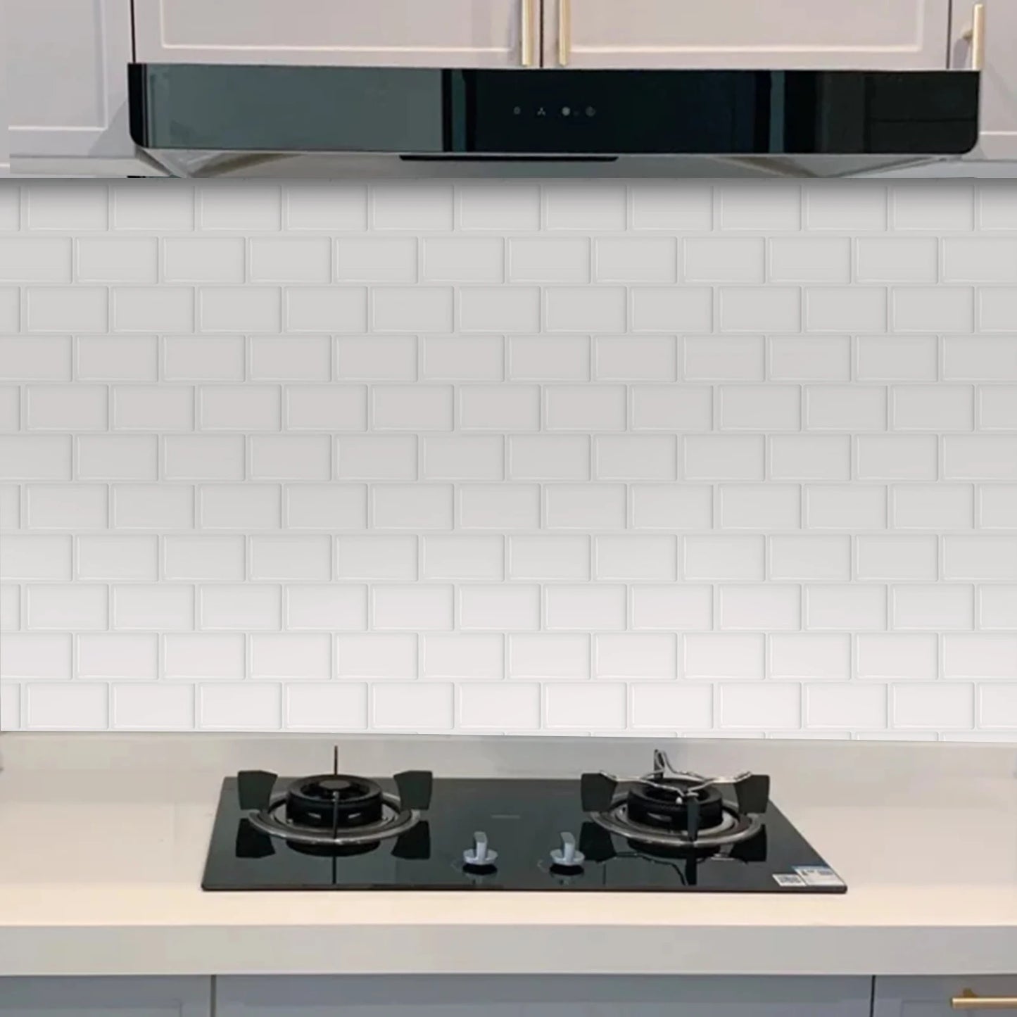 5 Pcs Peel and Stick Backsplash Tiles, 12x12 Inch Self Adhesive Subway Tiles for Kitchen and Bathroom Wall, Easy Install DIY  De