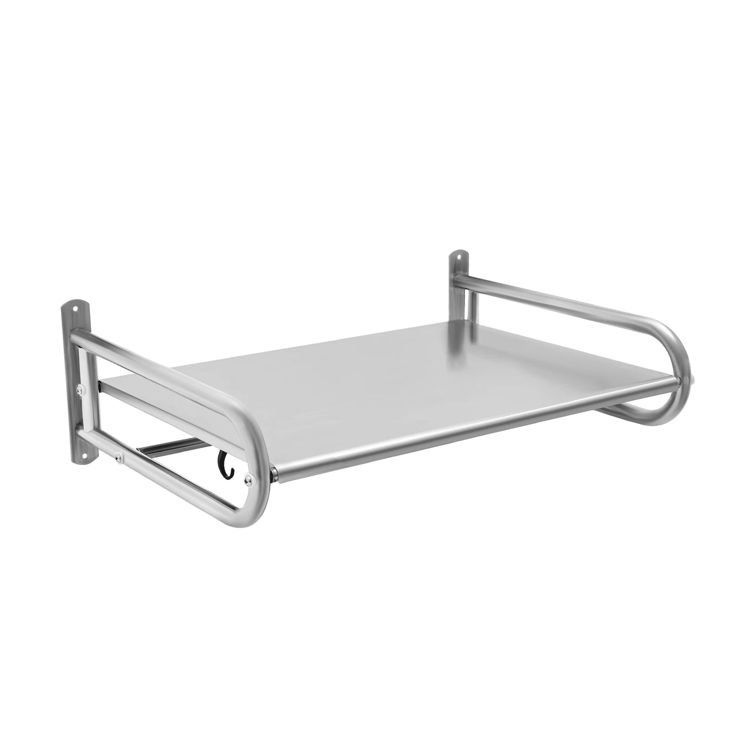 Wall-Mounted Microwave Oven Rack, Stainless Steel Shelf with 66.14 lbs Capacity, Space-Saving Kitchen Organizer