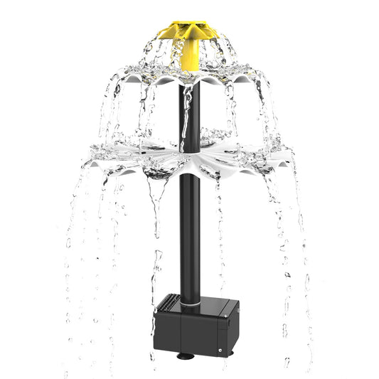 3 Tiered Bird Bath Pump with Solar Panel Solar Bird Bath Fountain 3.5W Fountain Pump Multifunction for Courtyard Patio Balcony