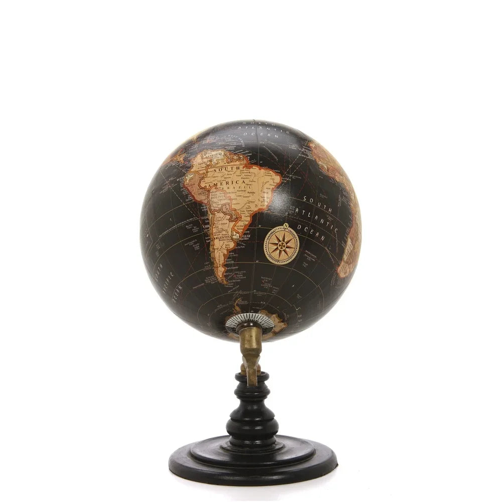 Decorative Table Top Geographic Globe 5 Inch Spinning World Globe Home Office Desk Decor Travel Enthusiast Gift Classic Accent