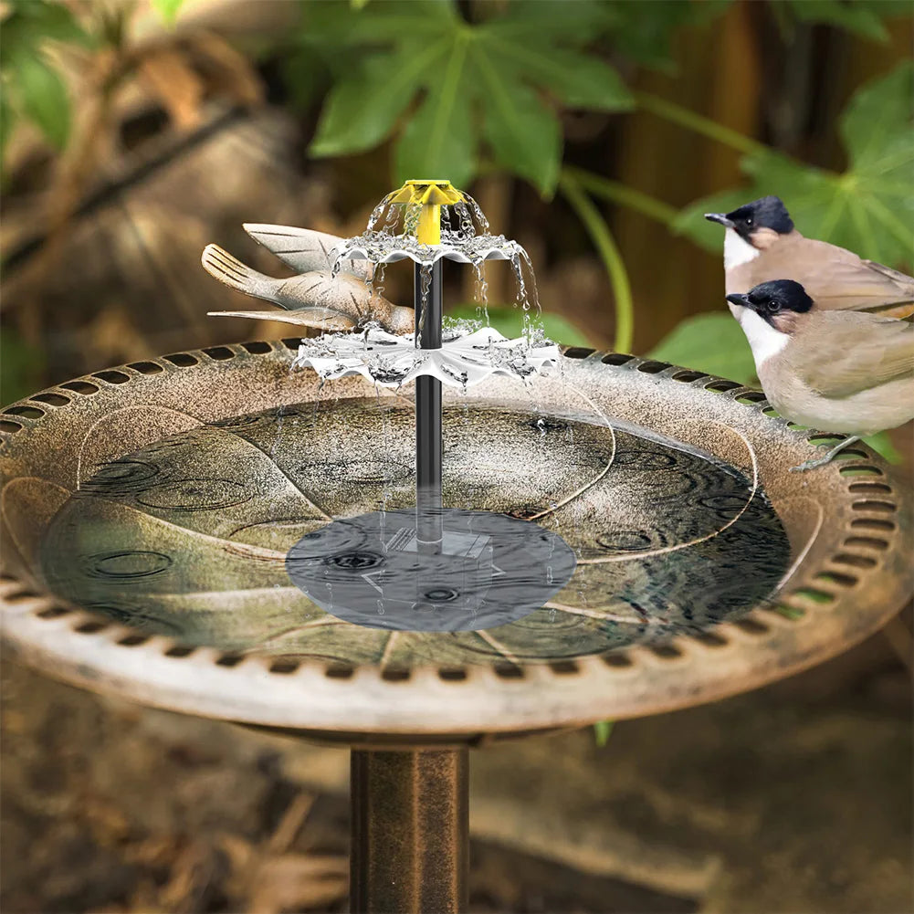 3 Tiered 3.5W Fountain Pump DIY Solar Bird Bath Fountain Outdoor Bird Feeder Multifunction for Courtyard Patio Balcony