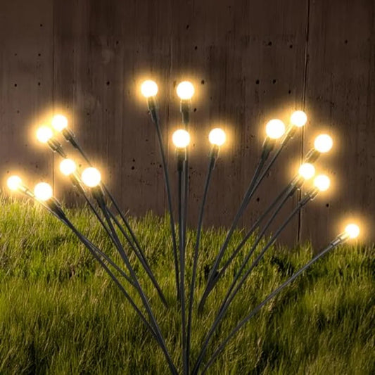 2pack Firefly Solar Garden Lights with 16 LED Sensor Light Waterproof Design for Outdoor Garden Decoration Yard Pathway Lightin