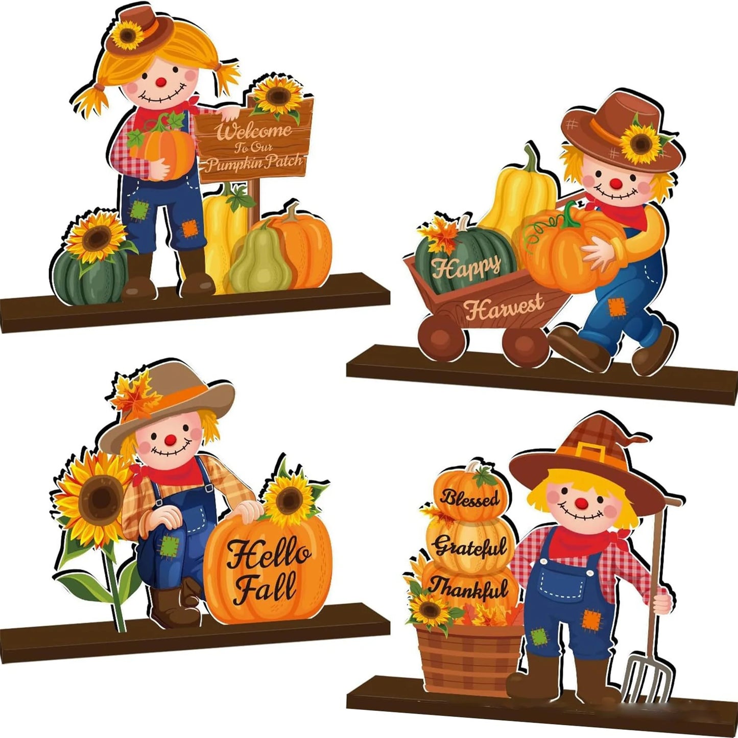 Rustic Thanksgiving Decorations Wooden Turkey Centerpiece Fall Harvest Table Signs Autumn Home Decor Accents