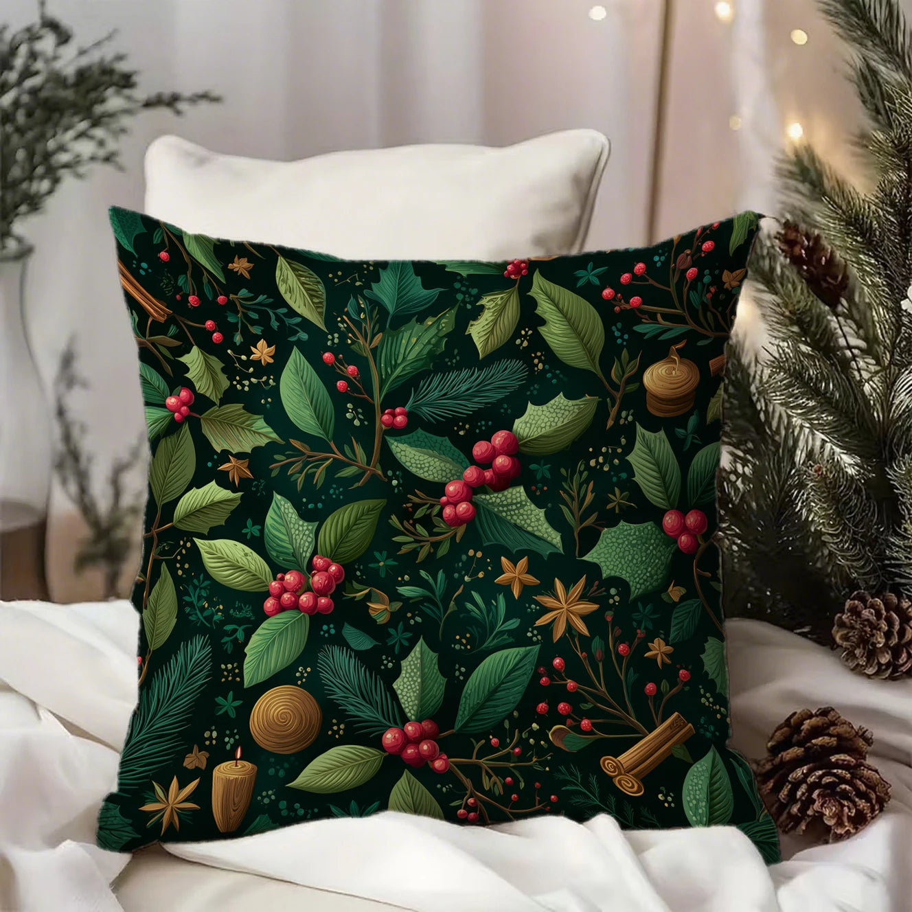 Festive Christmas Pillowcases DecorSuitable for sofa car bedroom decorative cushion cover pillow cover