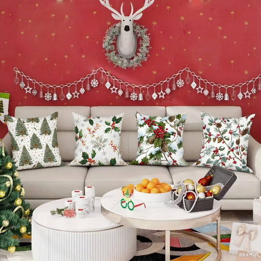 Christmas-Patterned Pillowcases for HomeSuitable for sofa car bedroom decorative cushion cover pillow cover