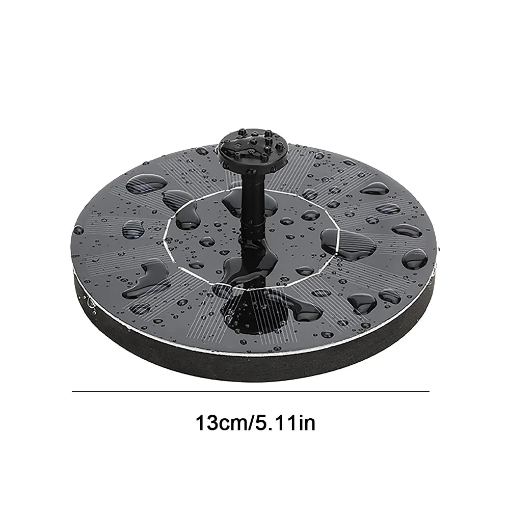 1W Solar Bird Bath Fountain with 6 Nozzles Solar Powered Floating Fountain Pump for Bird Bath Garden Pond Pool Fish Tank Outdoor