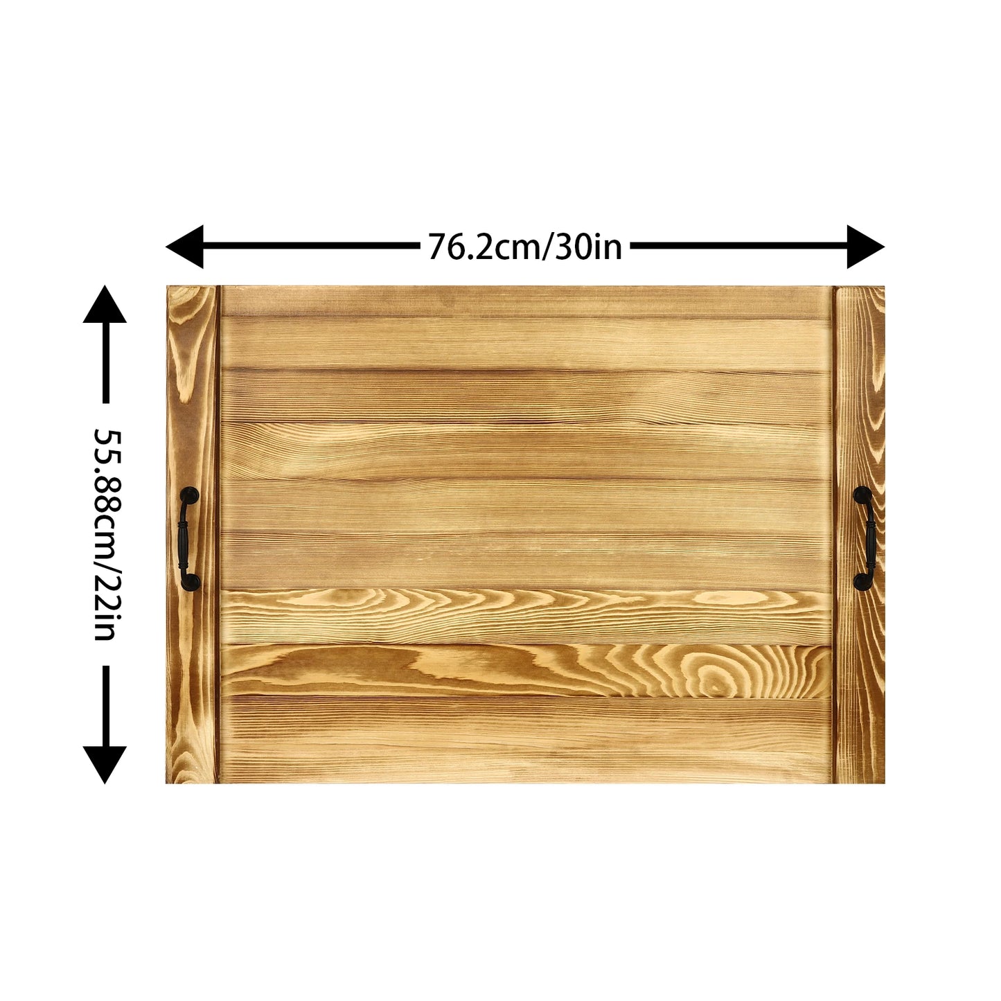 Kitchen Rectangular Panel Wooden Decorative Stove Top, Lightweight with Handle, Kitchen Serving Tray, Wood Color