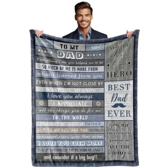 Father's Day gifts, dad blankets from daughters and sons, birthday gifts for dads and grandpas, best dad gift ideas