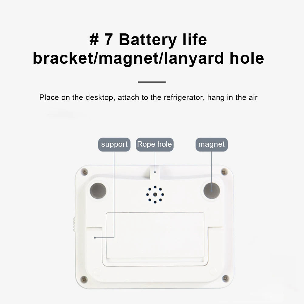 3 Channel Timer Multifunctional Count UP/Down Timer with Memory Function Cooking Timer Portable for Kitchen Cooking