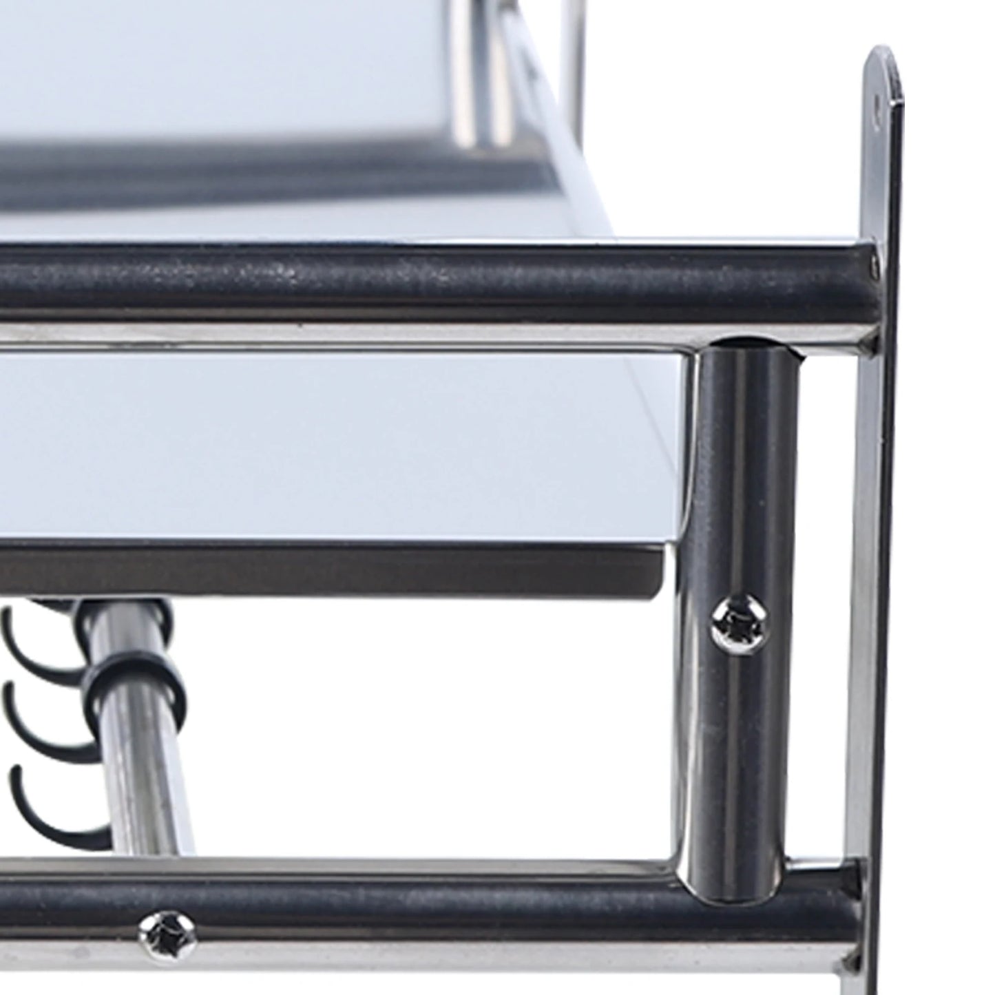 Wall-Mounted Microwave Oven Rack, Stainless Steel Shelf with 66.14 lbs Capacity, Space-Saving Kitchen Organizer