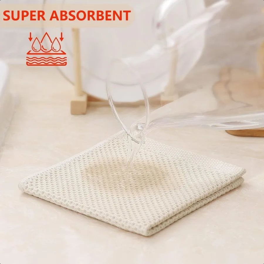 100 Cotton Kitchen Towels and Dishcloths Set 8 Pack Waffle Weave Dish Towels Ultra Soft Absorbent Quick Drying Dish Rags 13 x 2