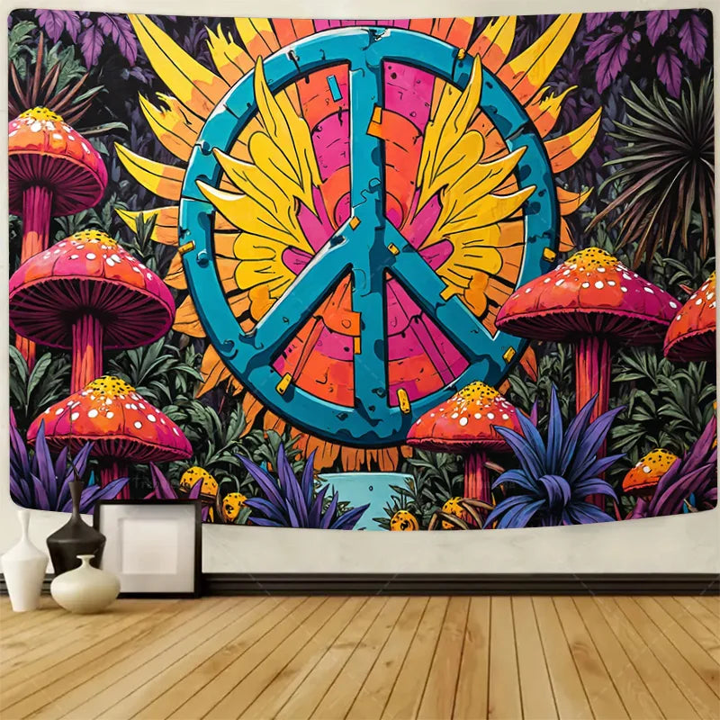 1pc Wall Tapestry "Enchanted Forest Deer Tapestry - Winter Wonderland Wall Art"