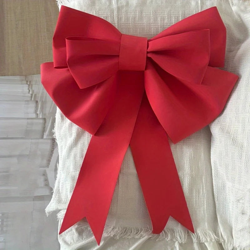 2Pcs Large Red Eva Bow Wall Decor - Versatile Hanging Decoration - No Power or Battery Needed, Featherless, for Wedding,